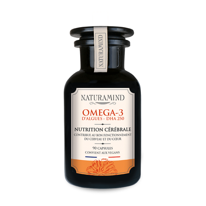 Oméga 3 d'algues (100% végétal) - nutrition cérébrale, coeur